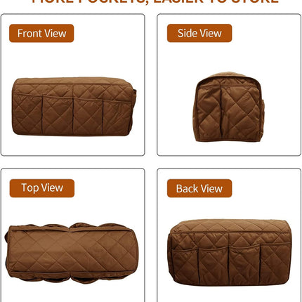 Armrest Organizer Car Storage Caddy with Phone Book Magazine Pen Holder 18.7×8.7×6inch Brown.