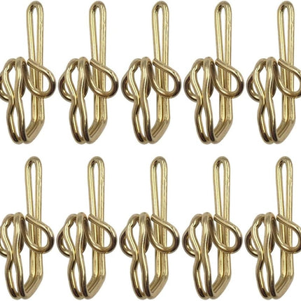Curtain Hooks 3x1cm Gold Metal Clips Pack of 100 Heavy Duty Curtain Runners Hangers for Window Curtain Installation.