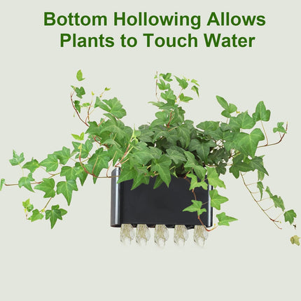 Hydroponic Aquarium Plant Holder 2 Pack Black 9x9x6cm for Aquascape Plant Cultivation.