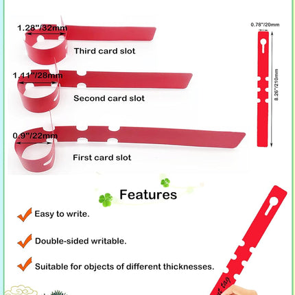 100 White Waterproof Plant Labels Garden Stakes - Durable Steeketiketten for Outdoor Use.