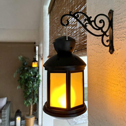 Hanging Basket Wall Planter Indoor Outdoor 5.5x6 Inch Black 2 Pack.