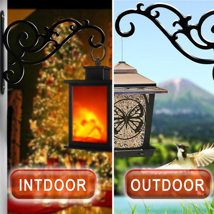 Hanging Basket Wall Planter Indoor Outdoor 5.5x6 Inch Black 2 Pack.