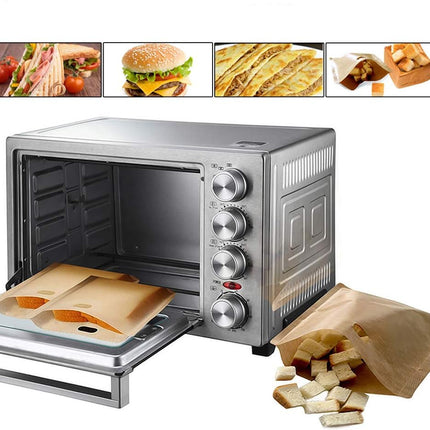 10 Reusable Toaster Bags Non-Stick Toast Pockets for Bread Toaster Grill Contact Grill.