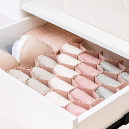 Pink Drawer Organizer Divider for Socks Underwear & Belts Set of 1.