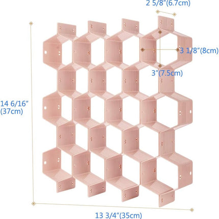 Pink Drawer Organizer Divider for Socks Underwear & Belts Set of 1.