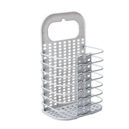 Collapsible Laundry Hamper - Foldable Space-Saving Design - Ideal for Bathroom & Small Spaces - Includes Self-Adhesive Hook - Grey - Set of 1.