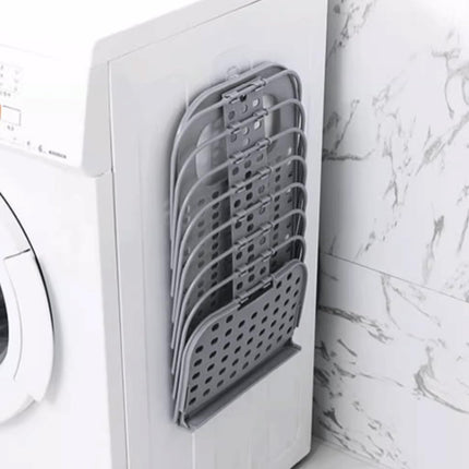 Collapsible Laundry Hamper - Foldable Space-Saving Design - Ideal for Bathroom & Small Spaces - Includes Self-Adhesive Hook - Grey - Set of 1.