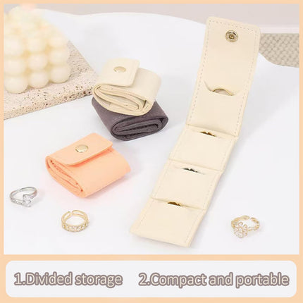 3-Piece Foldable Jewelry Organizer Case for Necklaces and Rings.