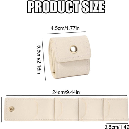 3-Piece Foldable Jewelry Organizer Case for Necklaces and Rings.