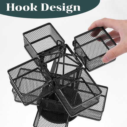 Rotating Tea Bag Organizer for 96 Sachets - Black Metal Revolving Tea Storage Holder - Luxury Kitchen & Office Gift.