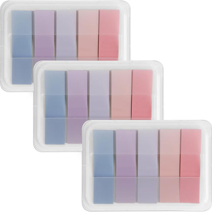 300 Transparent Writable Page Markers in Dispenser 5 Colours for Books and Studying 3 Pack.