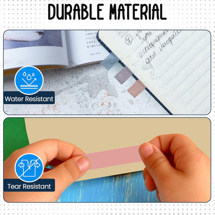 300 Transparent Writable Page Markers in Dispenser 5 Colours for Books and Studying 3 Pack.