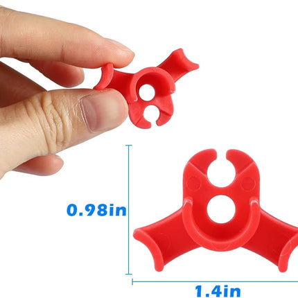 40 Pcs 90 Degree Plant Trainers Reusable Support Clips for Tomatoes Fruit Trees Greenhouse Use Red.