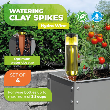 4-Pack Self-Watering Terracotta Plant Watering Stakes Automatic Drip Irrigation System for Indoor Outdoor Plants Vacation Plant Care.