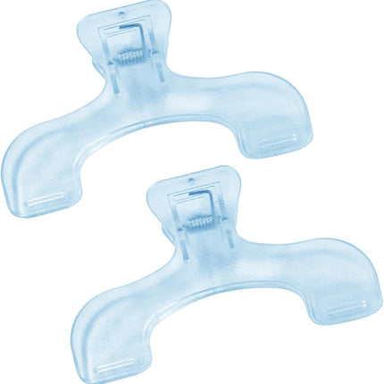 2 Pack Transparent Cookbook & Music Book Page Holders - Hands-Free Reading Clips - Blue Book Stand Accessories.