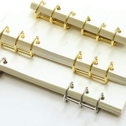 15mm Silver Metal Binder Rings 12 Pack Loose Leaf Hinged Rings for Scrapbooking Planner Crafting.