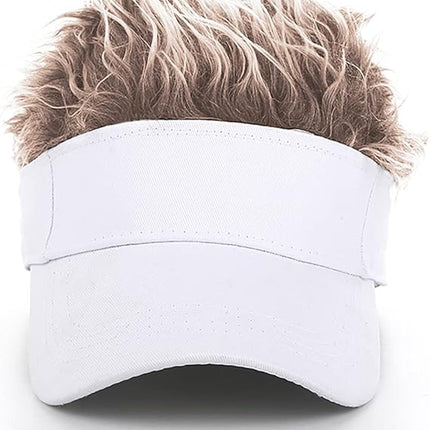Winter Beanie with Funny Wig - Adjustable Novelty Cap for Festivals & Carnivals - Unique Gift Idea.