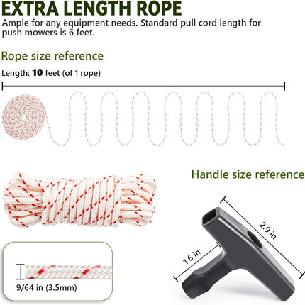 3-Piece 3m Trekking Pole Set with Handle for Lawnmower Dynamo.