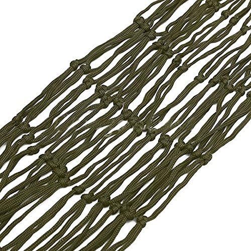 Green Nylon Hammock Net Breathable Mesh Lightweight Portable Quick-Drying for Camping Garden Travel 1 Piece.