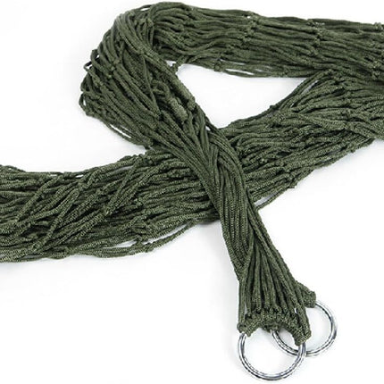 Green Nylon Hammock Net Breathable Mesh Lightweight Portable Quick-Drying for Camping Garden Travel 1 Piece.