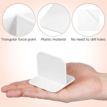 4-Piece White Anti-Slip Fence Base Stabilizer Set for Fence Support and Safety.