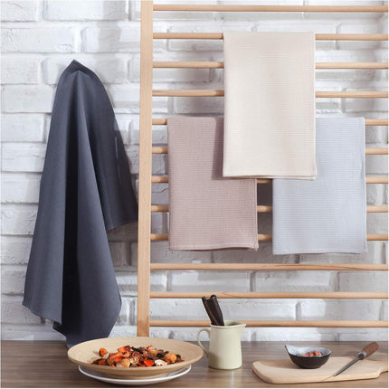 4-Piece Kitchen Towel Set 100% Cotton 43x65cm Highly Absorbent Quick Drying Multifunctional.