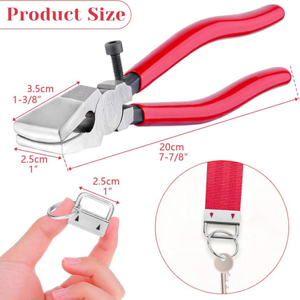 50 Pack 25mm Metal Keychain with Ring & Pliers - DIY Keychain Making Kit - Silver.