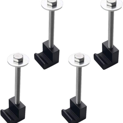 4 Pack Aluminium Tie Down Clamps No Drilling Universal Mounting Hardware Toolbox Fasteners.