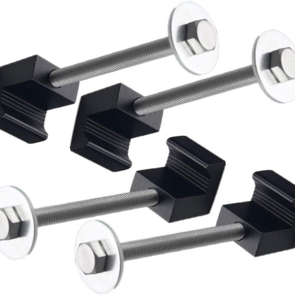 4 Pack Aluminium Tie Down Clamps No Drilling Universal Mounting Hardware Toolbox Fasteners.