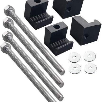 4 Pack Aluminium Tie Down Clamps No Drilling Universal Mounting Hardware Toolbox Fasteners.