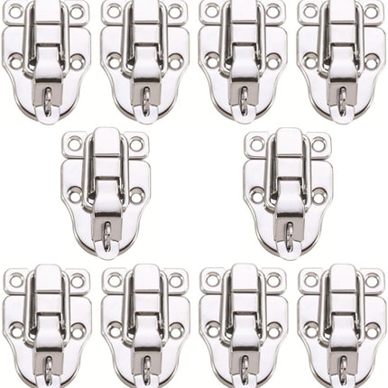 10 Pack Silver Hasp Locks 59mm with Screws Universal Chest Hardware Secure Locking Solution.