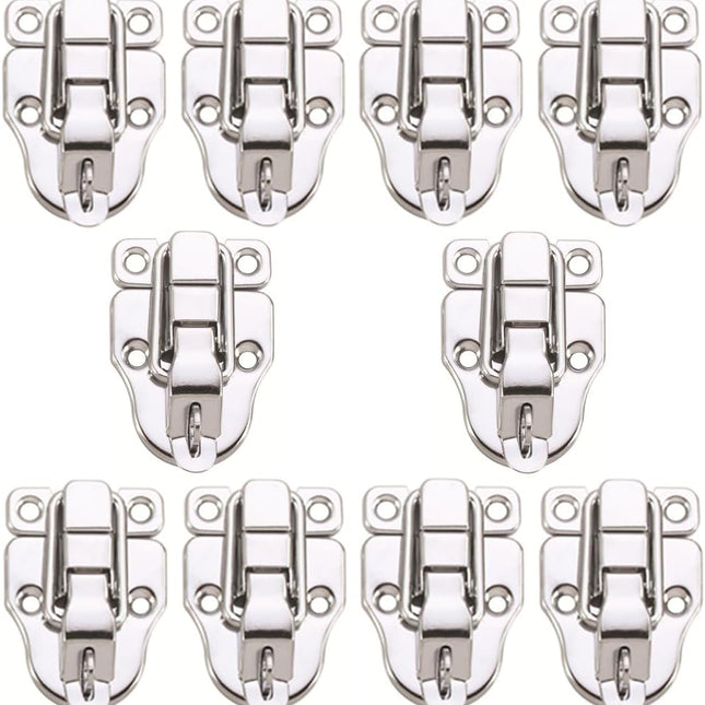 10 Pack Silver Hasp Locks 59mm with Screws Universal Chest Hardware Secure Locking Solution.