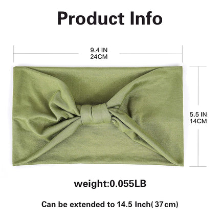 6 Pack Women's Sports Headbands Sweat Absorbent Elastic with Hair Ties for Yoga Fitness.