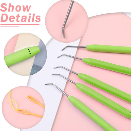 20 Piece Crochet Hook Set with Rubber Handles and Stitch Markers Ergonomic Knitting Tools for Blankets Scarves Gloves.