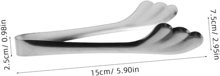 1 Piece Reusable Stainless Steel Food Clip Ice Salad Buffet Retro Angel Wing Design.