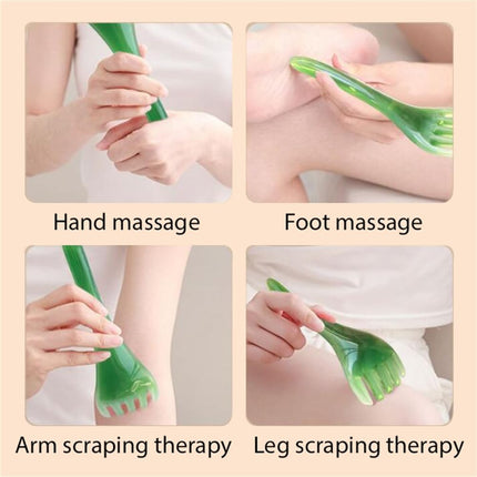 3 Piece Facial Massage Tool Set 5 Claw Face Scraper Scalp Massage Comb Body Scraper Stick for Back Neck Face Head SPA Skincare.