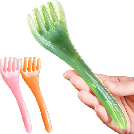3 Piece Facial Massage Tool Set 5 Claw Face Scraper Scalp Massage Comb Body Scraper Stick for Back Neck Face Head SPA Skincare.