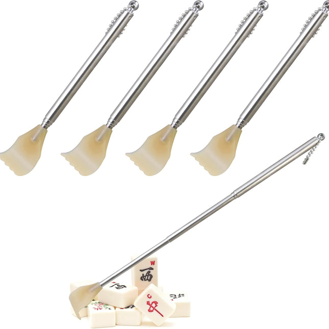 4 Piece Metal Extendable Mahjong Handles for Mahjong Sets and Accessories Enhance Game Feel and Smoothness.