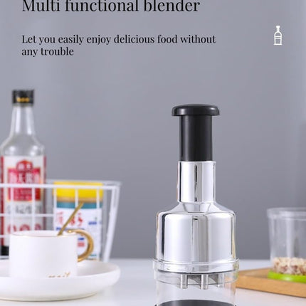 Handheld Garlic Press - Lightweight & Compact Manual Food Processor for Garlic Onion Vanilla Vegetables - Easy to Use Kitchen Tool.