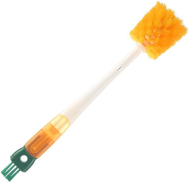 5-in-1 Bottle Brush Set Multifunctional Cleaning Kit with Straw Brush and Lid Cleaner Yellow.