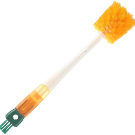 5-in-1 Bottle Brush Set Multifunctional Cleaning Kit with Straw Brush and Lid Cleaner Yellow.