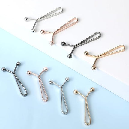 8-Pack Waistband Clips with Hook - Adjustable Waist Tightener for Pants - No Belt Needed.