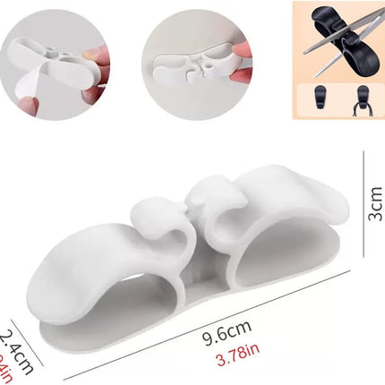 4 Pack Self-Adhesive Cable Clips - Silicone Cable Organizer for Desk & Car - Cable Holders.