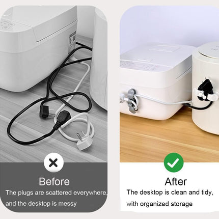 4 Pack Self-Adhesive Cable Clips - Silicone Cable Organizer for Desk & Car - Cable Holders.