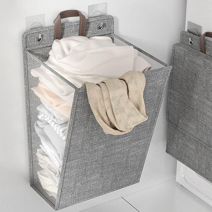 Foldable Laundry Basket with Sturdy Handles - Waterproof Clothes Washing Container - Space Saving Design.