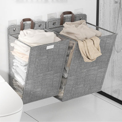 Foldable Laundry Basket with Sturdy Handles - Waterproof Clothes Washing Container - Space Saving Design.