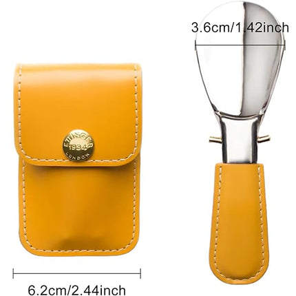 1 Piece Stainless Steel Shoe Horn Durable Extra Strong Yellow.