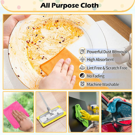 Microfiber Cleaning Cloth, 20 Pack Cleaning Rags& White Microfiber Cleaning Cloth -Pack of 12.