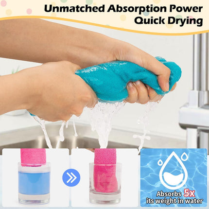 Microfiber Cleaning Cloth, 20 Pack Cleaning Rags& White Microfiber Cleaning Cloth -Pack of 12.