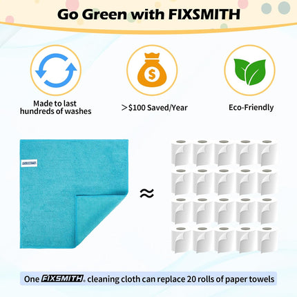 Microfiber Cleaning Cloth, 20 Pack Cleaning Rags& White Microfiber Cleaning Cloth -Pack of 12.